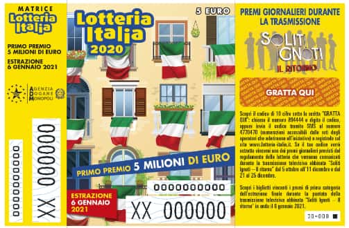 Biglietto Lotteria Italia 2020